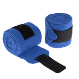 Maxbell 4pcs Soft Fleece Equestrian Leg Wraps Bandage for Horse Riding Racing Blue