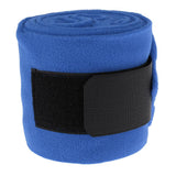 Maxbell 4pcs Soft Fleece Equestrian Leg Wraps Bandage for Horse Riding Racing Blue