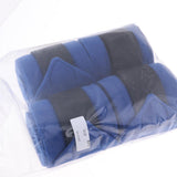 Maxbell 4pcs Soft Fleece Equestrian Leg Wraps Bandage for Horse Riding Racing Blue