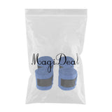 Maxbell 4pcs Soft Fleece Equestrian Leg Wraps Bandage for Horse Riding Racing Blue
