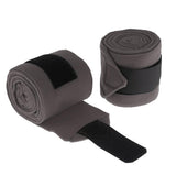 Maxbell 4pcs Soft Fleece Equestrian Leg Wraps Bandage for Horse Riding Racing Gray
