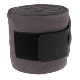 Maxbell 4pcs Soft Fleece Equestrian Leg Wraps Bandage for Horse Riding Racing Gray