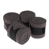 Maxbell 4pcs Soft Fleece Equestrian Leg Wraps Bandage for Horse Riding Racing Gray