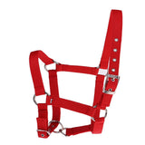 Maxbell Adjustable Nylon Webbing Equestrian Western Horse Halter Horse Riding Wear Red M