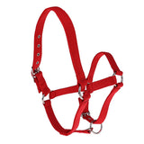 Maxbell Adjustable Nylon Webbing Equestrian Western Horse Halter Horse Riding Wear Red M