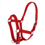 Maxbell Adjustable Nylon Webbing Equestrian Western Horse Halter Horse Riding Wear Red M