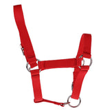 Maxbell Adjustable Nylon Webbing Equestrian Western Horse Halter Horse Riding Wear Red M