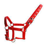 Maxbell Adjustable Nylon Webbing Equestrian Western Horse Halter Horse Riding Wear Red M