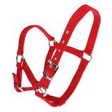 Maxbell Adjustable Nylon Webbing Equestrian Western Horse Halter Horse Riding Wear Red M