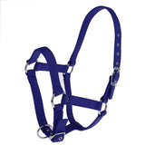 Maxbell Adjustable Nylon Webbing Equestrian Western Horse Halter Horse Riding Wear Blue M