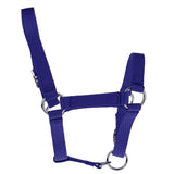 Maxbell Adjustable Nylon Webbing Equestrian Western Horse Halter Horse Riding Wear Blue L
