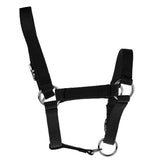 Maxbell Adjustable Nylon Webbing Equestrian Western Horse Halter Horse Riding Wear Black M
