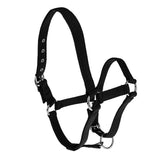 Maxbell Adjustable Nylon Webbing Equestrian Western Horse Halter Horse Riding Wear Black M