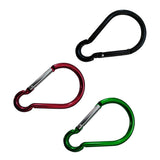 Maxbell 3pcs Aluminum Camping Keychain Carabiner Spring Snap Hook Buckle Clip Black