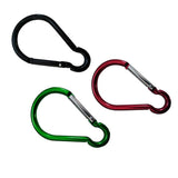 Maxbell 3pcs Aluminum Camping Keychain Carabiner Spring Snap Hook Buckle Clip Black
