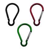 Maxbell 3pcs Aluminum Camping Keychain Carabiner Spring Snap Hook Buckle Clip Black