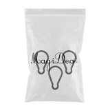 Maxbell 3pcs Aluminum Camping Keychain Carabiner Spring Snap Hook Buckle Clip Black