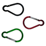 Maxbell 3pcs Aluminum Camping Keychain Carabiner Spring Snap Hook Buckle Clip Black