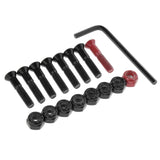 Maxbell 1 Set Skateboard Longboard Hardware with with L wrench 7 Black and 1 Red