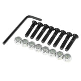 Maxbell 1 Set Skateboard Longboard Hardware with with L wrench Black and Silver