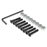 Maxbell 1 Set Skateboard Longboard Hardware with with L wrench Black and Silver