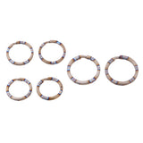 Maxbell 2 Pieces Titanium Key Ring Pocket Tool Mini Split Keychain Circle Clip 18mm