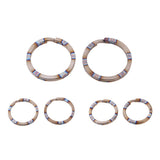 Maxbell 2 Pieces Titanium Key Ring Pocket Tool Mini Split Keychain Circle Clip 18mm