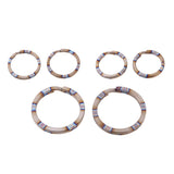 Maxbell 2 Pieces Titanium Key Ring Pocket Tool Mini Split Keychain Circle Clip 18mm