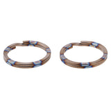 Maxbell 2 Pieces Titanium Key Ring Pocket Tool Mini Split Keychain Circle Clip 28mm