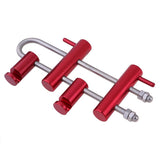 Maxbell Aluminum Rock Climbing Rack Descender Rappelling Descending Gear 4 Bar Red