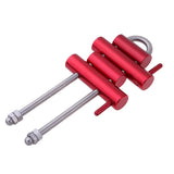 Maxbell Aluminum Rock Climbing Rack Descender Rappelling Descending Gear 4 Bar Red