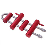 Maxbell Aluminum Rock Climbing Rack Descender Rappelling Descending Gear 4 Bar Red