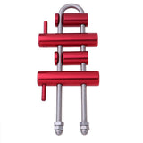 Maxbell Aluminum Rock Climbing Rack Descender Rappelling Descending Gear 4 Bar Red