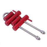 Maxbell Aluminum Rock Climbing Rack Descender Rappelling Descending Gear 4 Bar Red