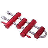 Maxbell Aluminum Rock Climbing Rack Descender Rappelling Descending Gear 4 Bar Red