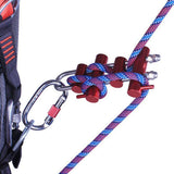 Maxbell Aluminum Rock Climbing Rack Descender Rappelling Descending Gear 4 Bar Red