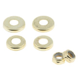 Maxbell 4pcs Replacement Longboard / Skateboard Bushings Washers Cup with Nuts Gold