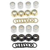 Maxbell Skateboard Longboard Truck Speed Kit Axle Speed Washers Nuts Spacers Golden