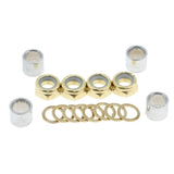Maxbell Skateboard Longboard Truck Speed Kit Axle Speed Washers Nuts Spacers Golden