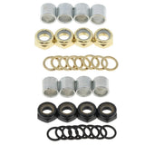 Maxbell Skateboard Longboard Truck Speed Kit Axle Speed Washers Nuts Spacers Golden