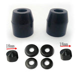 Maxbell Skateboard Rebuild Kit Bushings Washers Pivot Cups for 2 Trucks 7in Black