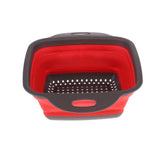 Maxbell Kitchen Foldable Strainers Over The Sink Vegetable/Fruit Colanders Strainers Small Red