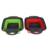 Maxbell Kitchen Foldable Strainers Over The Sink Vegetable/Fruit Colanders Strainers Small Red