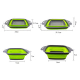 Maxbell Kitchen Foldable Strainers Over The Sink Vegetable/Fruit Colanders Strainers Small Red