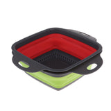 Maxbell Kitchen Foldable Strainers Over The Sink Vegetable/Fruit Colanders Strainers Small Red