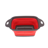 Maxbell Kitchen Foldable Strainers Over The Sink Vegetable/Fruit Colanders Strainers Small Red