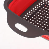 Maxbell Kitchen Foldable Strainers Over The Sink Vegetable/Fruit Colanders Strainers Small Red