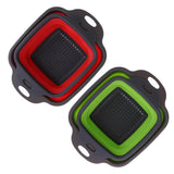 Maxbell Kitchen Foldable Strainers Over The Sink Vegetable/Fruit Colanders Strainers Small Red
