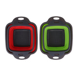 Maxbell Kitchen Foldable Strainers Over The Sink Vegetable/Fruit Colanders Strainers Small Red