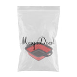 Maxbell Kitchen Foldable Strainers Over The Sink Vegetable/Fruit Colanders Strainers Big Red